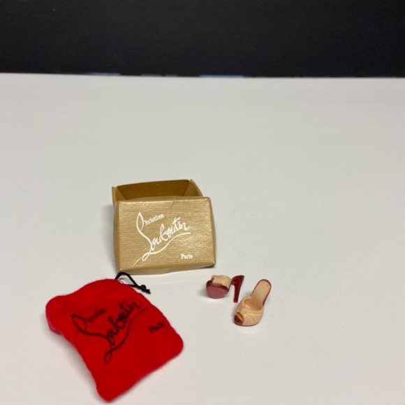 Authentic Christian Louboutin Miniature Shoes (Barbie) with Box and Dustbag. - Picture 8 of 15